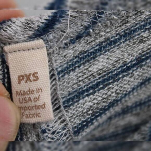 Soft Surroundings Blue Striped Oversized Sweater PXS. - Picture 5 of 5